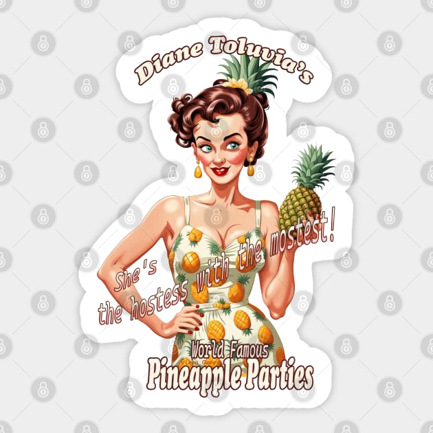 Diane Toluvia's Pineapple Parties Sticker by Vixen Games